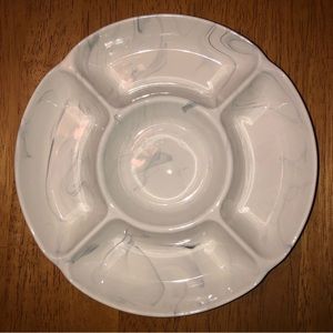 Ceramic Five Section Fruit / Veggie Tray for One